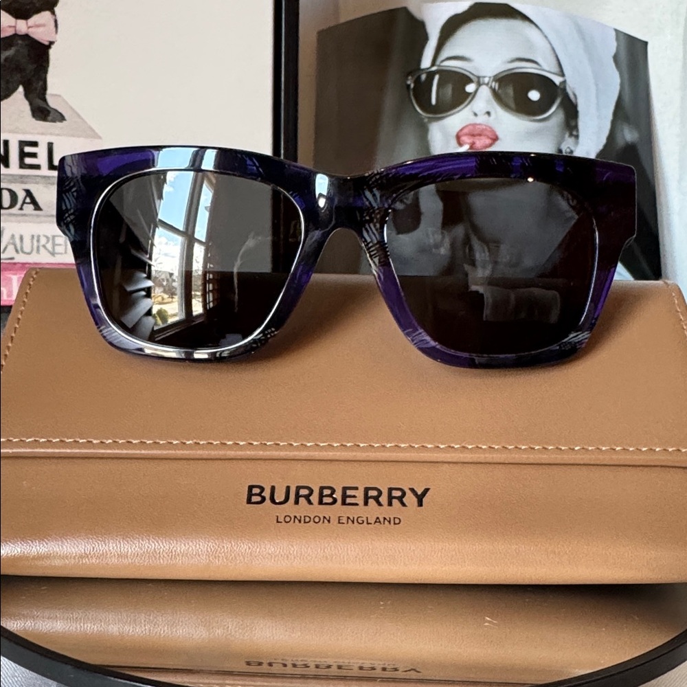 Burberry Purple and Black Women’s Sunglasses - Full Inclusion NIB